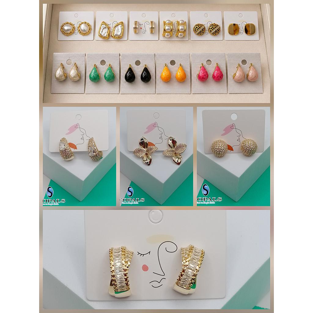 HOOPS Y ARETE DE MICROCIRCONIA