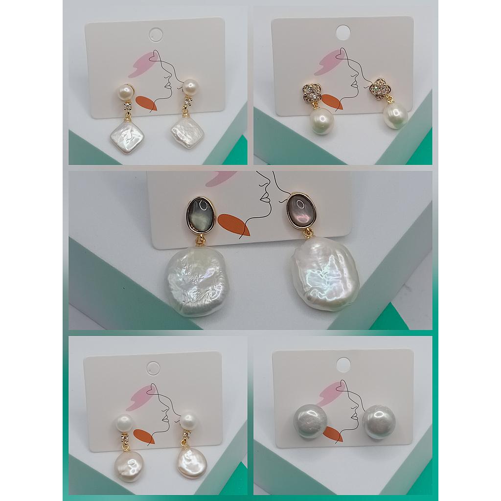 ARETES CON PERLA DE MICROCIRCONIA