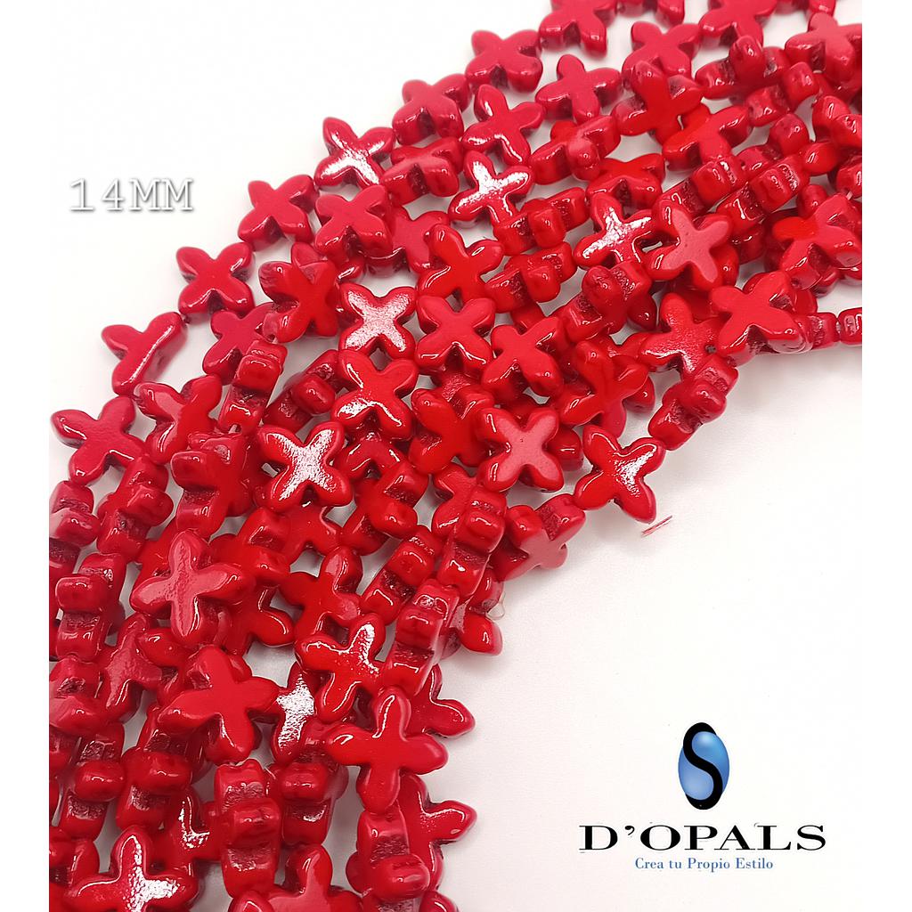 PIEDRAS TURQUESA DE CRUZ14MM