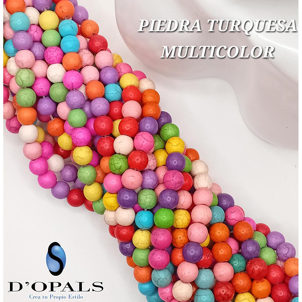 PIEDRAS TURQUESA MULTICOLOR 4MM