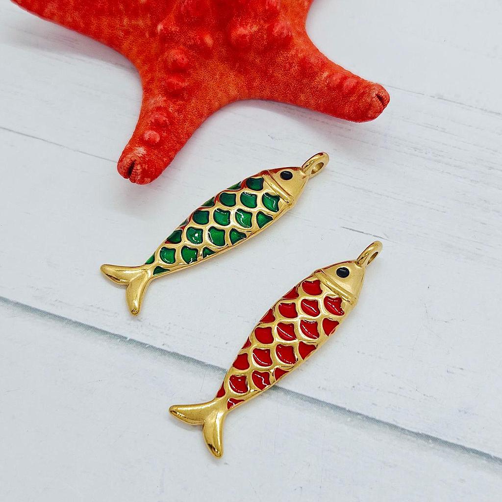 DIJE DE PEZ ACERO INOXIDABLE 49MM