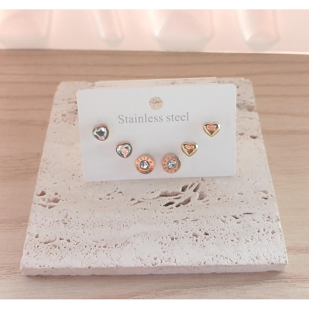 SET ARETES DE ACERO INOXIDABLE