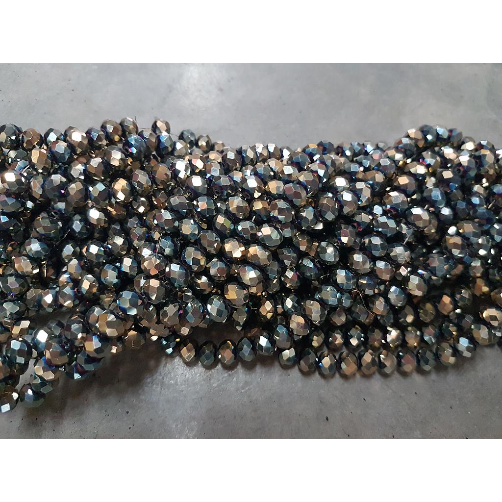 CRISTAL RONDEL DORADO TORNASOL AB 8MM