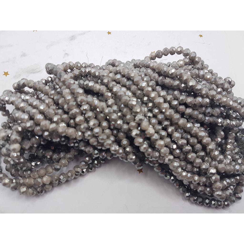 CRISTAL RONDEL GRIS OSCURO 6MM