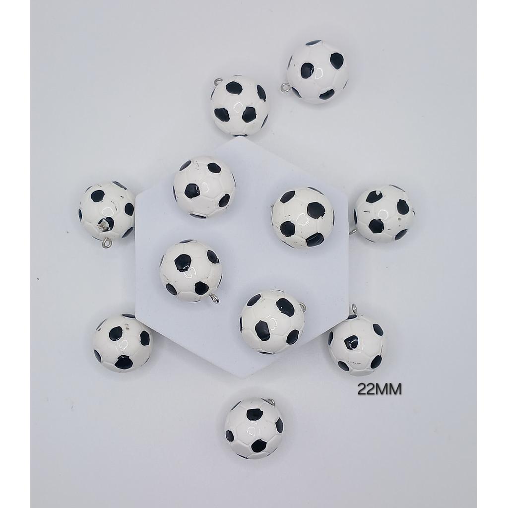 DIJES ACRILICOS DE PELOTA DE FUTBOL 22MM 2PCS