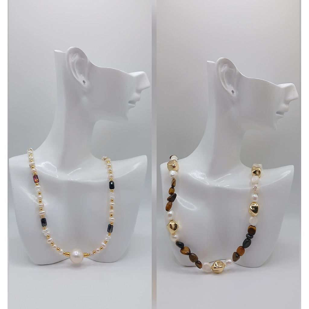 COLLARES TERMINADOS CON PERLAS