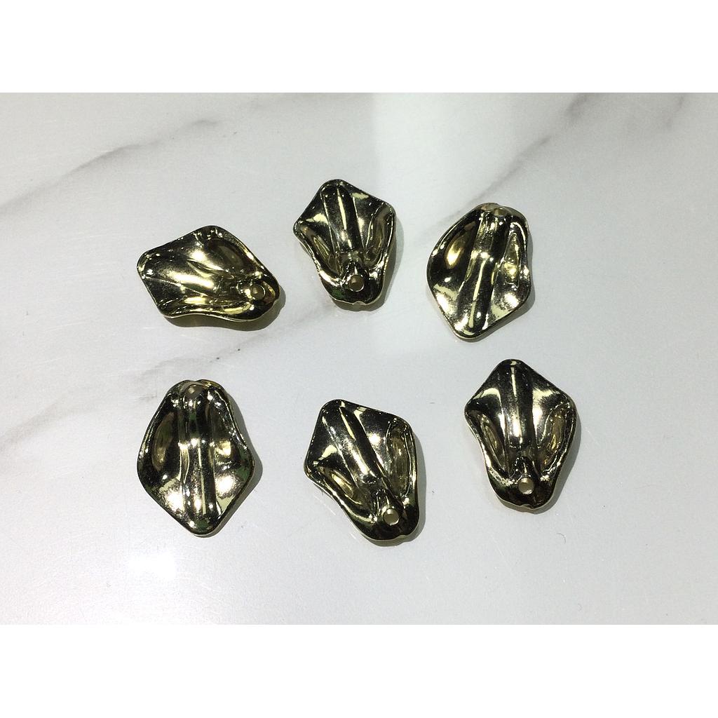 PETALOS ACRILICOS DORADOS 6PCS