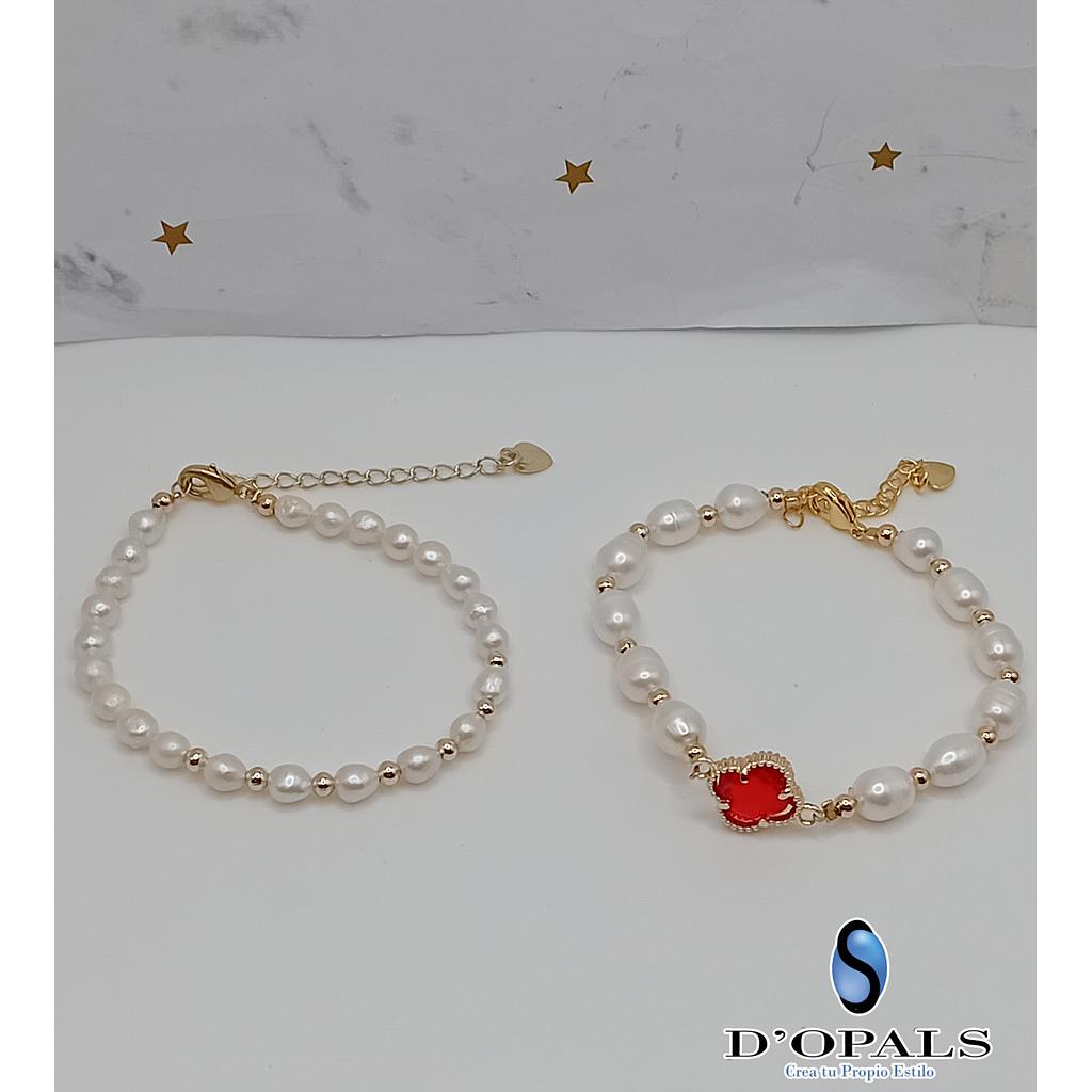 PULSERAS TERMINADAS CON PERLAS