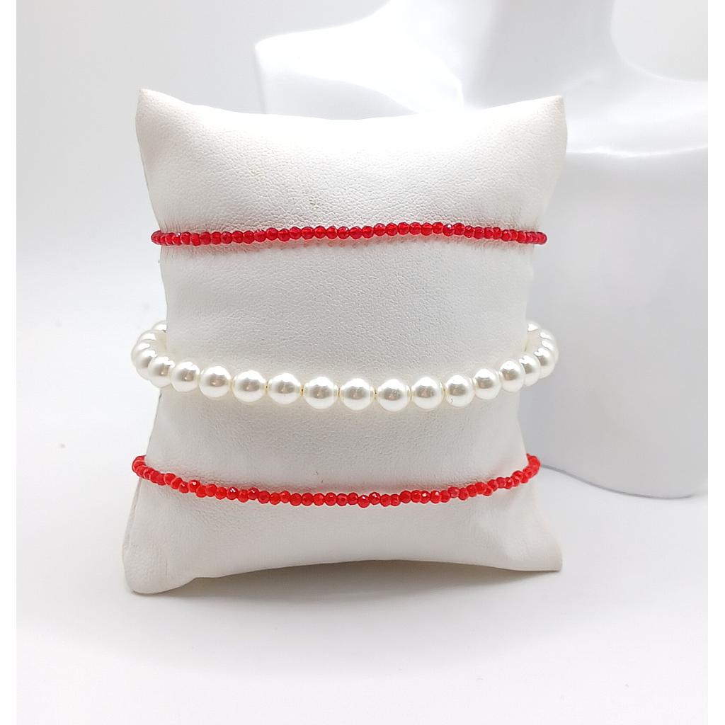 PULSERAS TERMINADAS CON CRISTALES ACERO