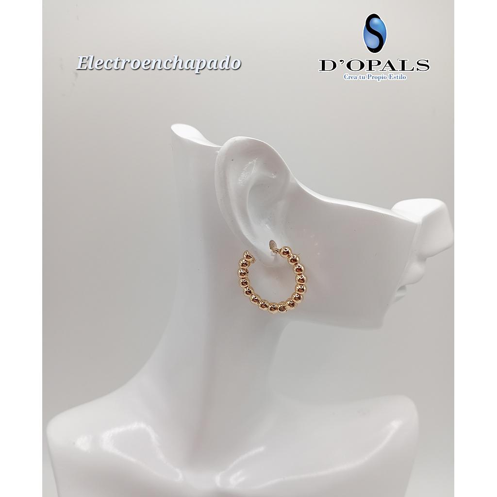 HUGGIE DE ELECTROENCHAPADO 18K 18MM