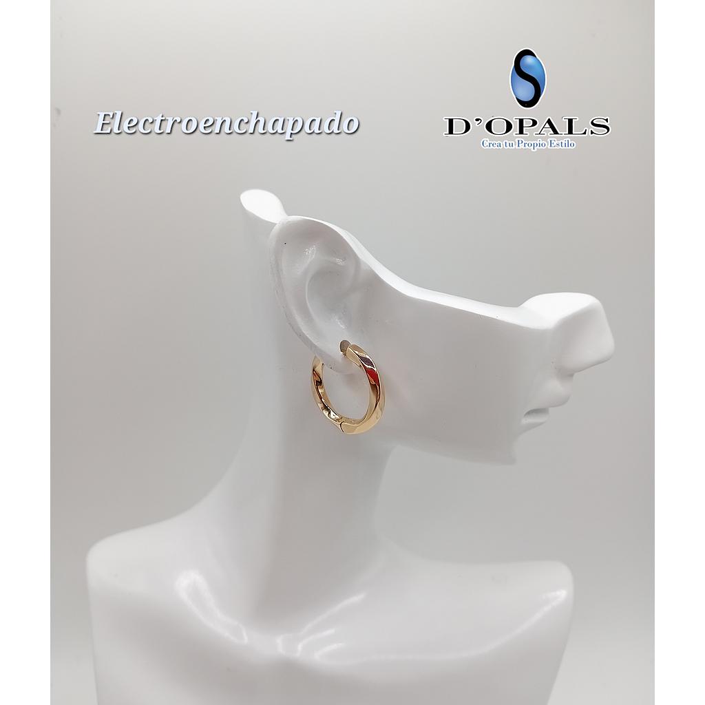HUGGIE DE ELECTROENCHAPADO 18K 18MM