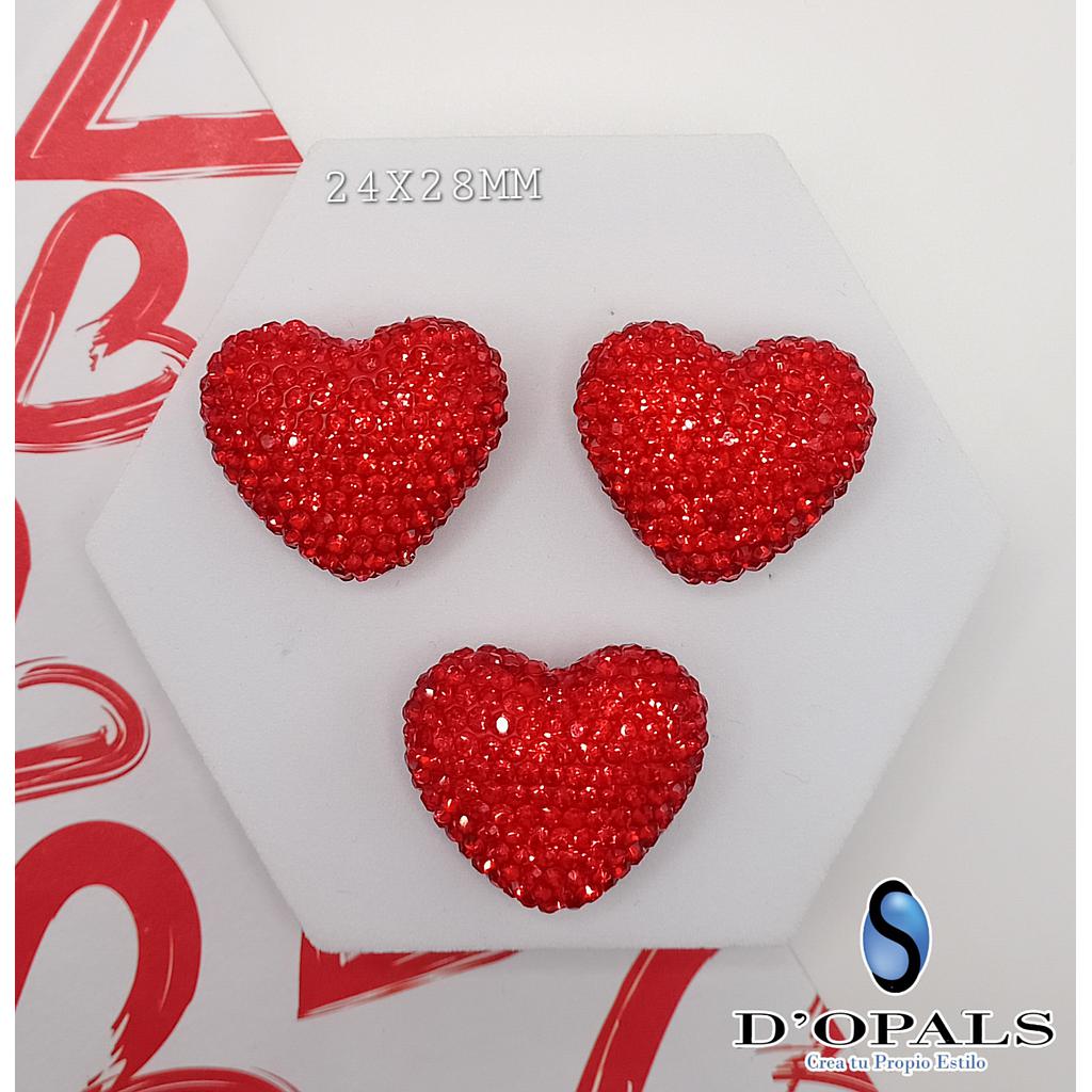 DIJE DE CORAZON ESTILO SEPARADOR DRUZY 24X28MM