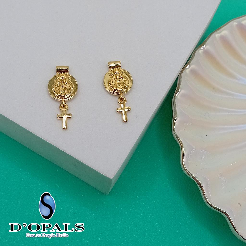 DIJE VIRGEN DE SUYAPA CON CRUZ MICROCIRCONIA