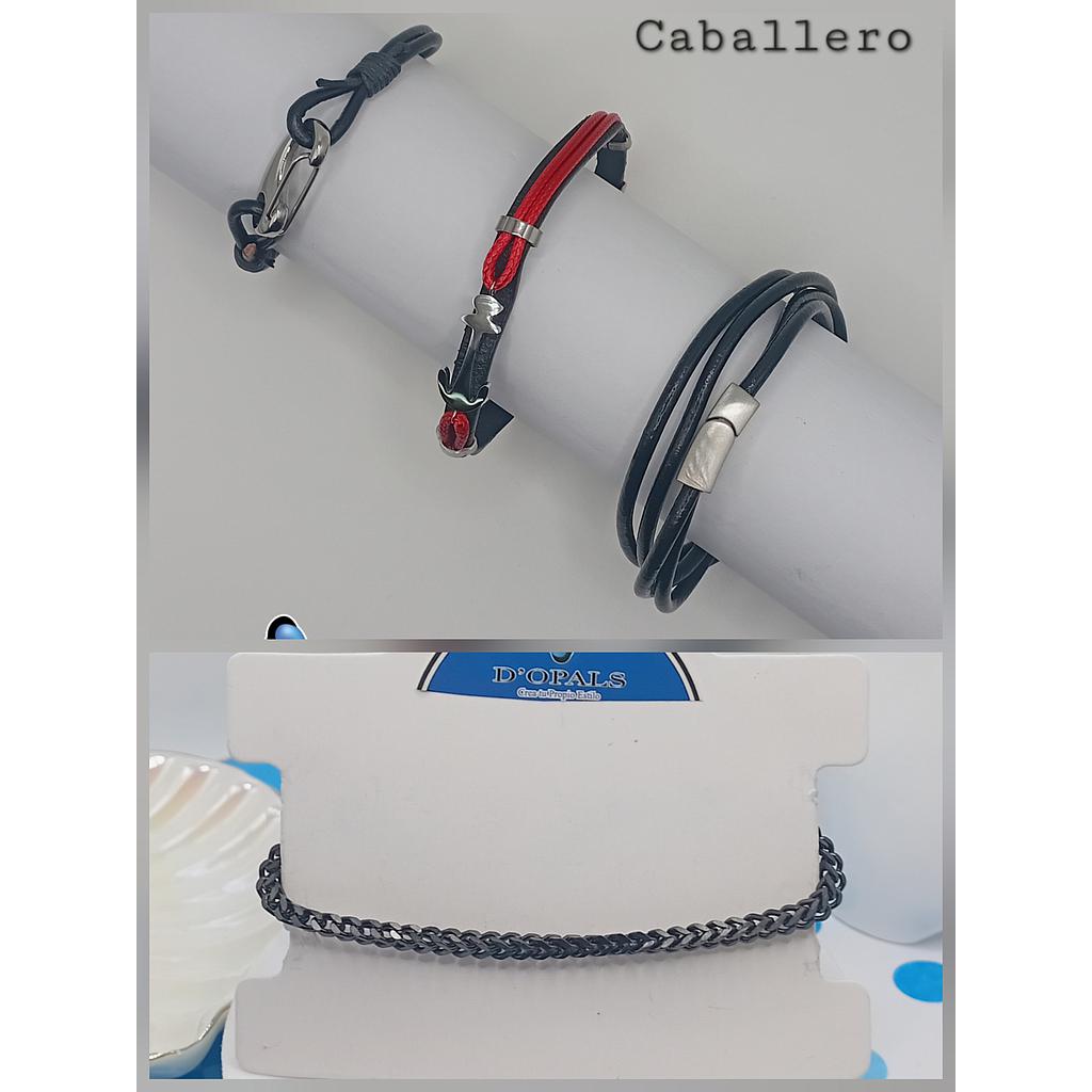 PULSERA TERMINADA PARA CABALLERO DE ACERO INOXIDABLE