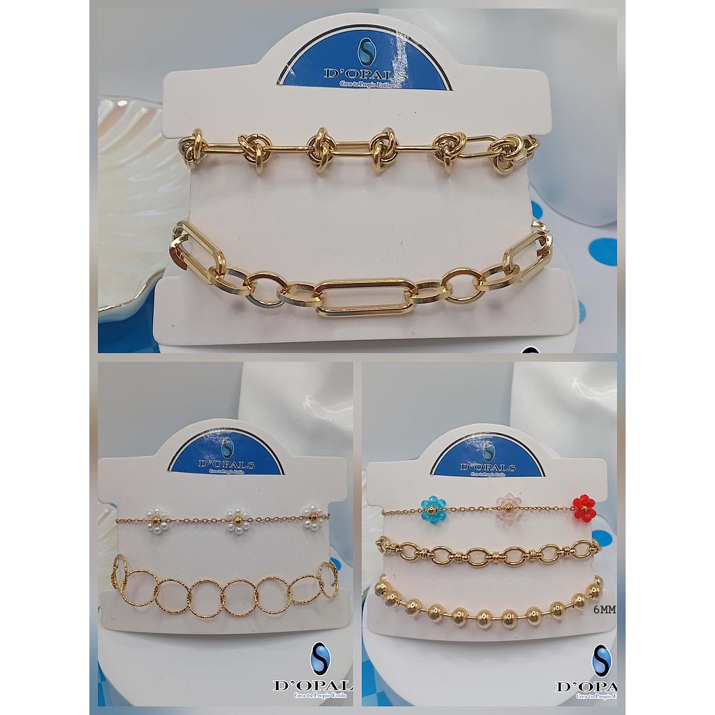 PULSERAS TERMINADAS DE ACERO INOXIDABLE