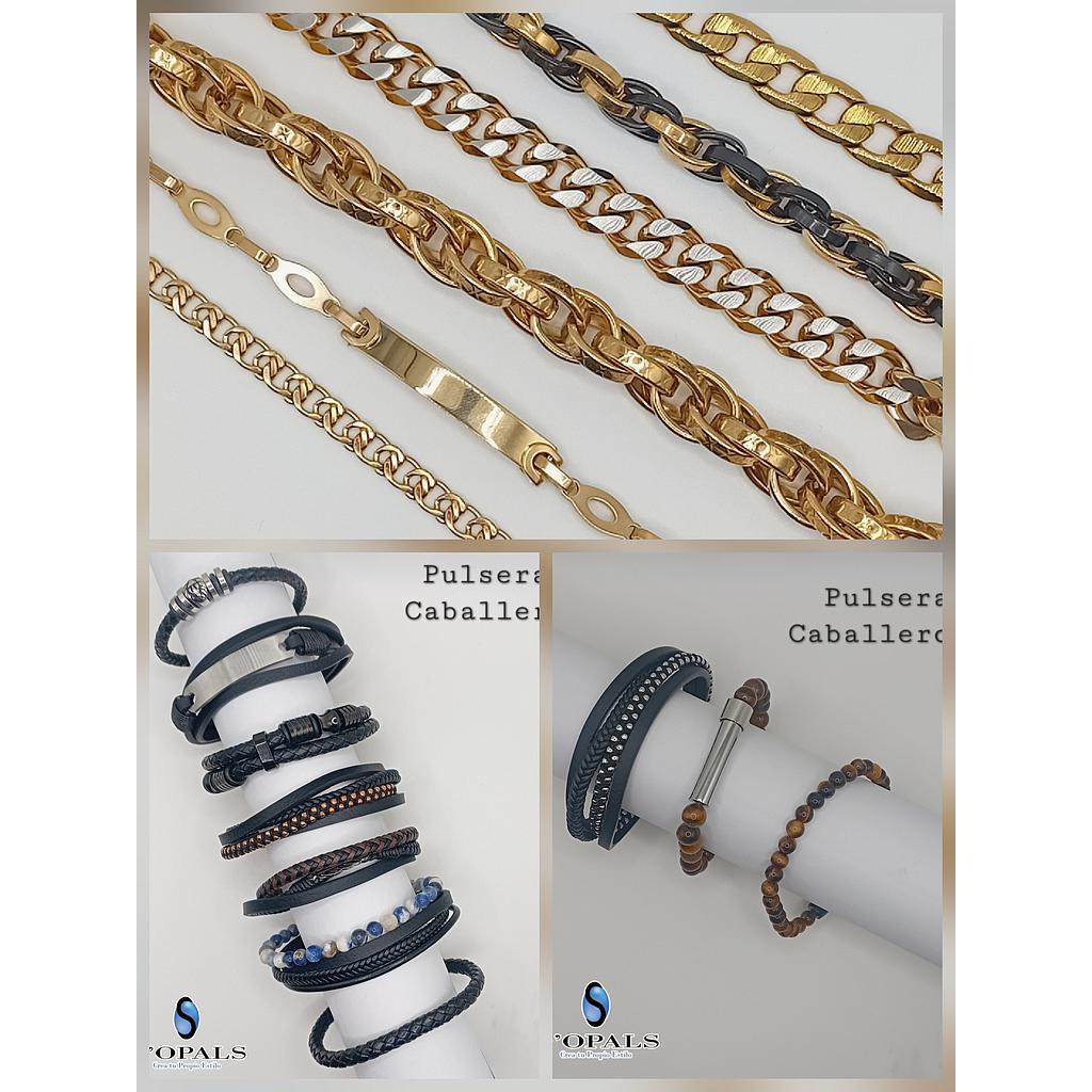 PULSERAS TERMINADAS PARA CABALLERO DE ACERO INOXIDABLE