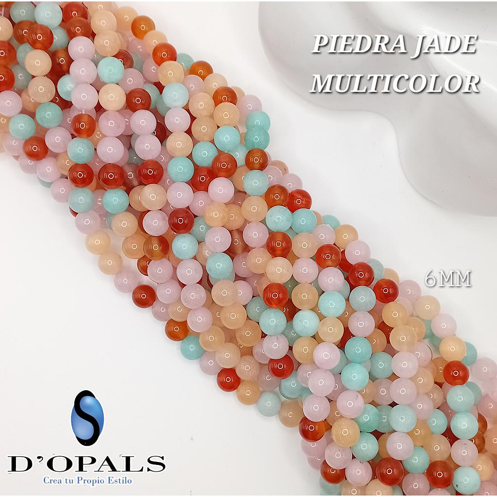 PIEDRA JADE REDONDA MULTICOLOR 6MM