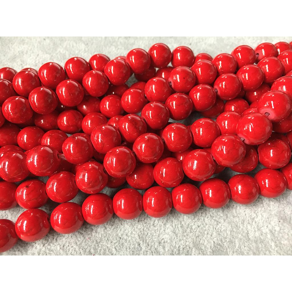 PIEDRA TURQUESA ROJA 14MM