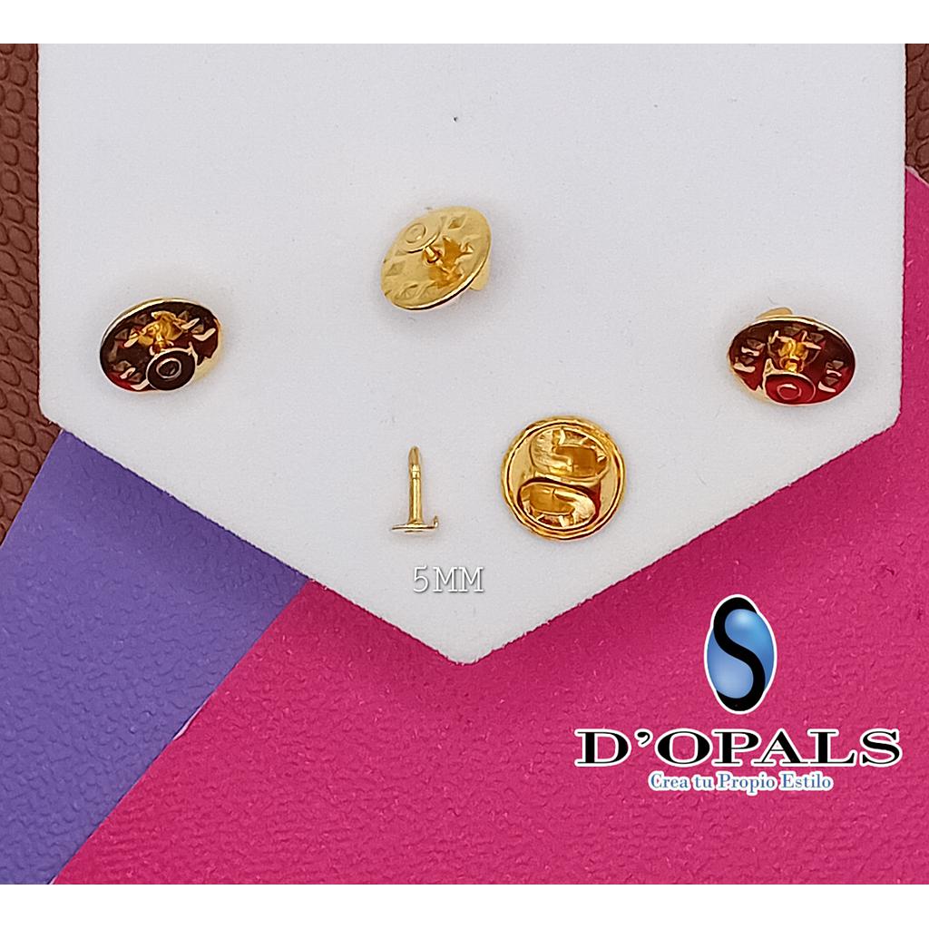 BASE PARA PIN CON BROCHE DE MARIPOSA 5MM