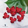 FLORES ACRILICAS ROJAS 4PCS