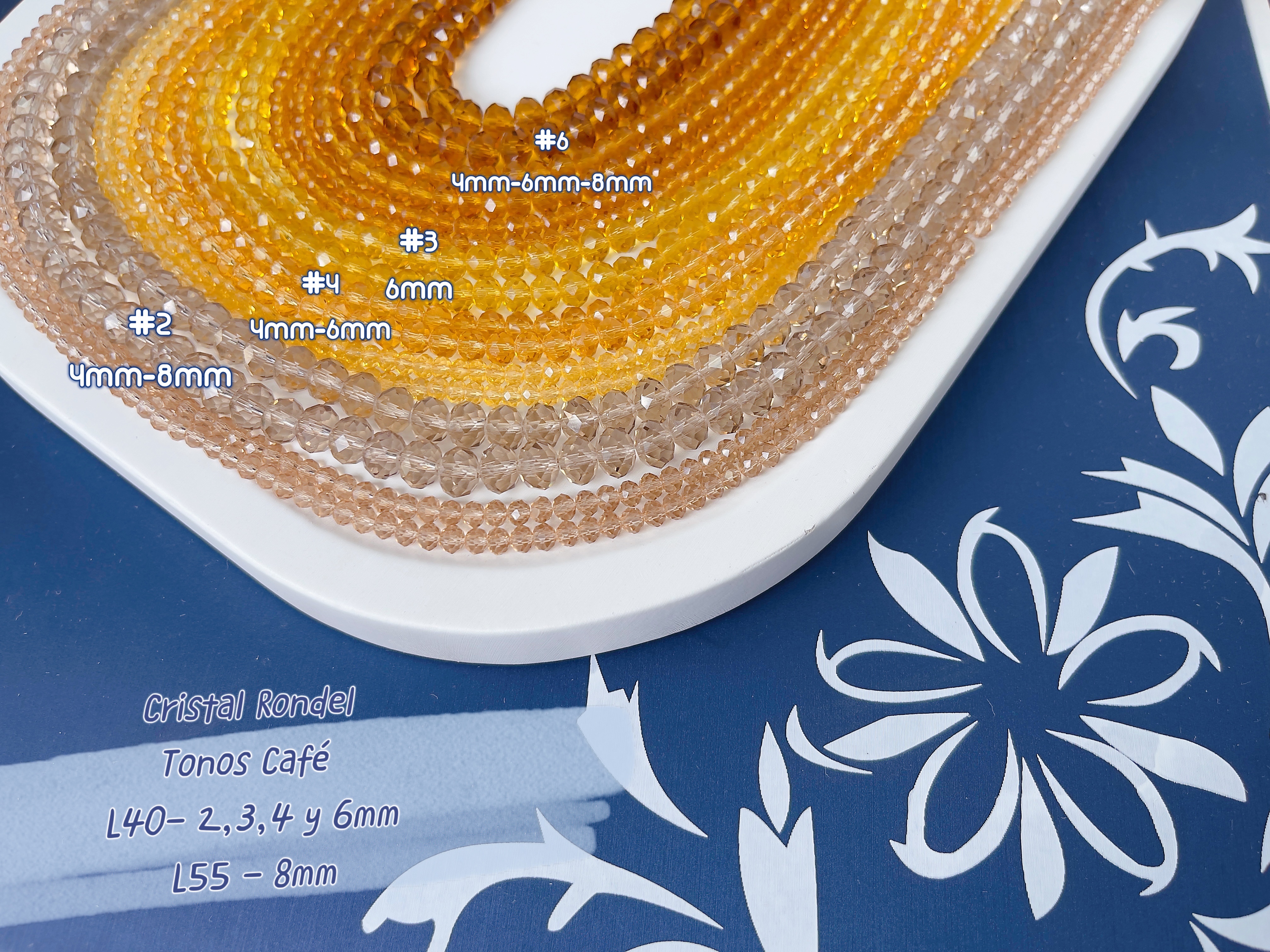 CRISTAL RONDEL CAFE CLARO 4MM
