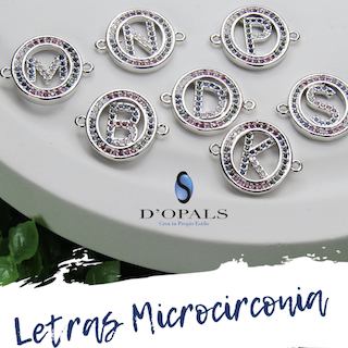 DIJE LETRA N MULTICOLOR 12MM