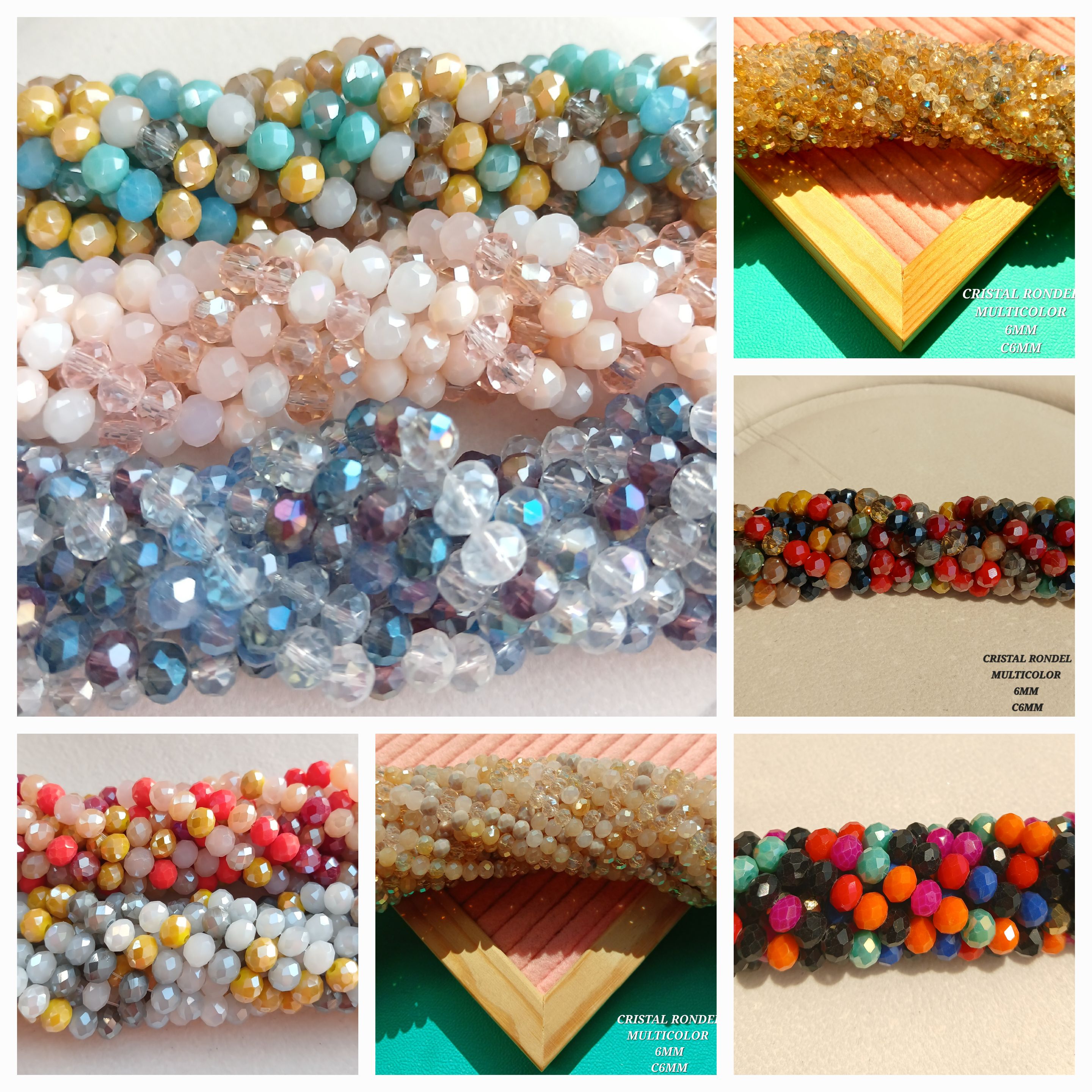 CRISTAL RONDEL MULTICOLOR 6MM