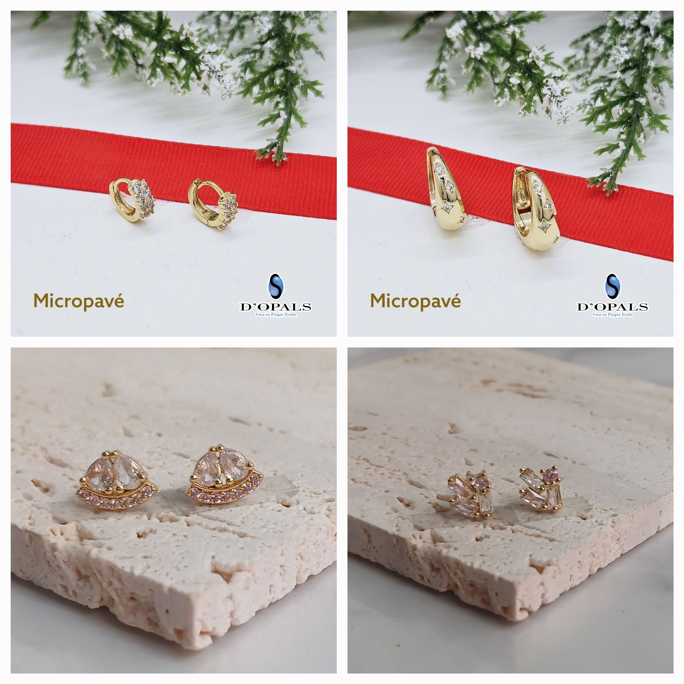HOOPS Y ARETES DE MICROCIRCONIA