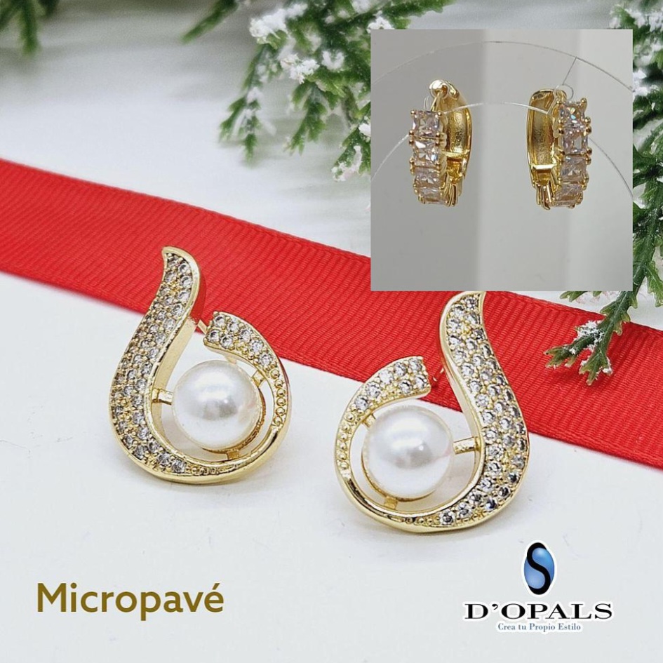 HOOPS Y ARETE DE MICROCIRCONIA