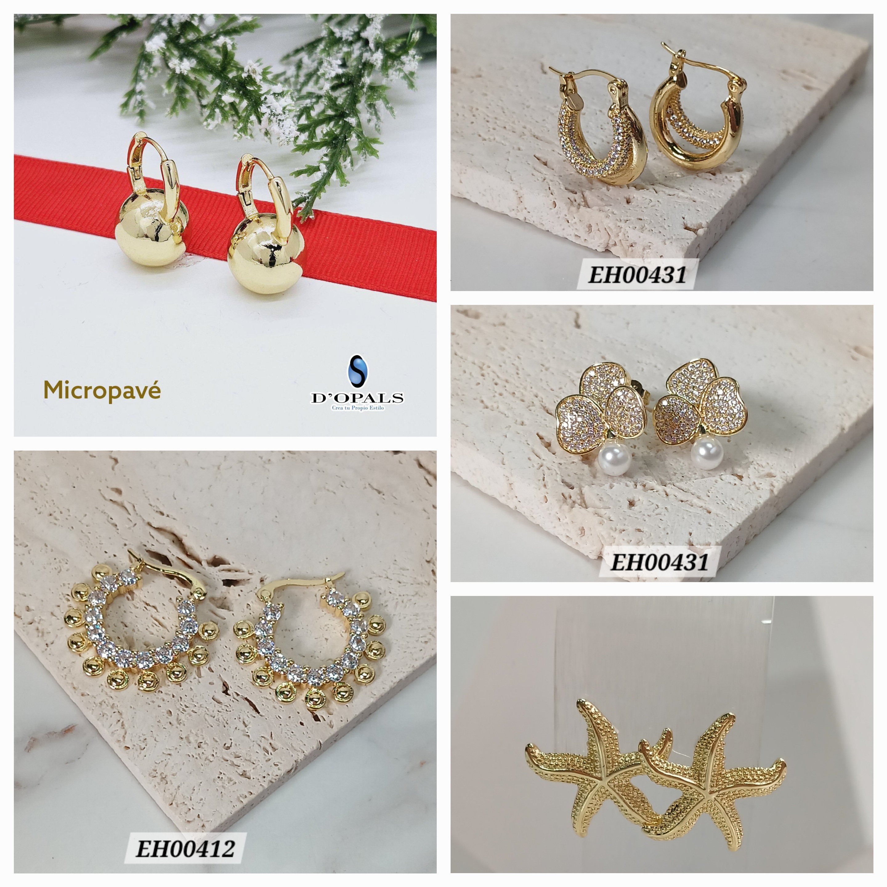 HOOPS Y ARETES DE MICROCIRCONIA