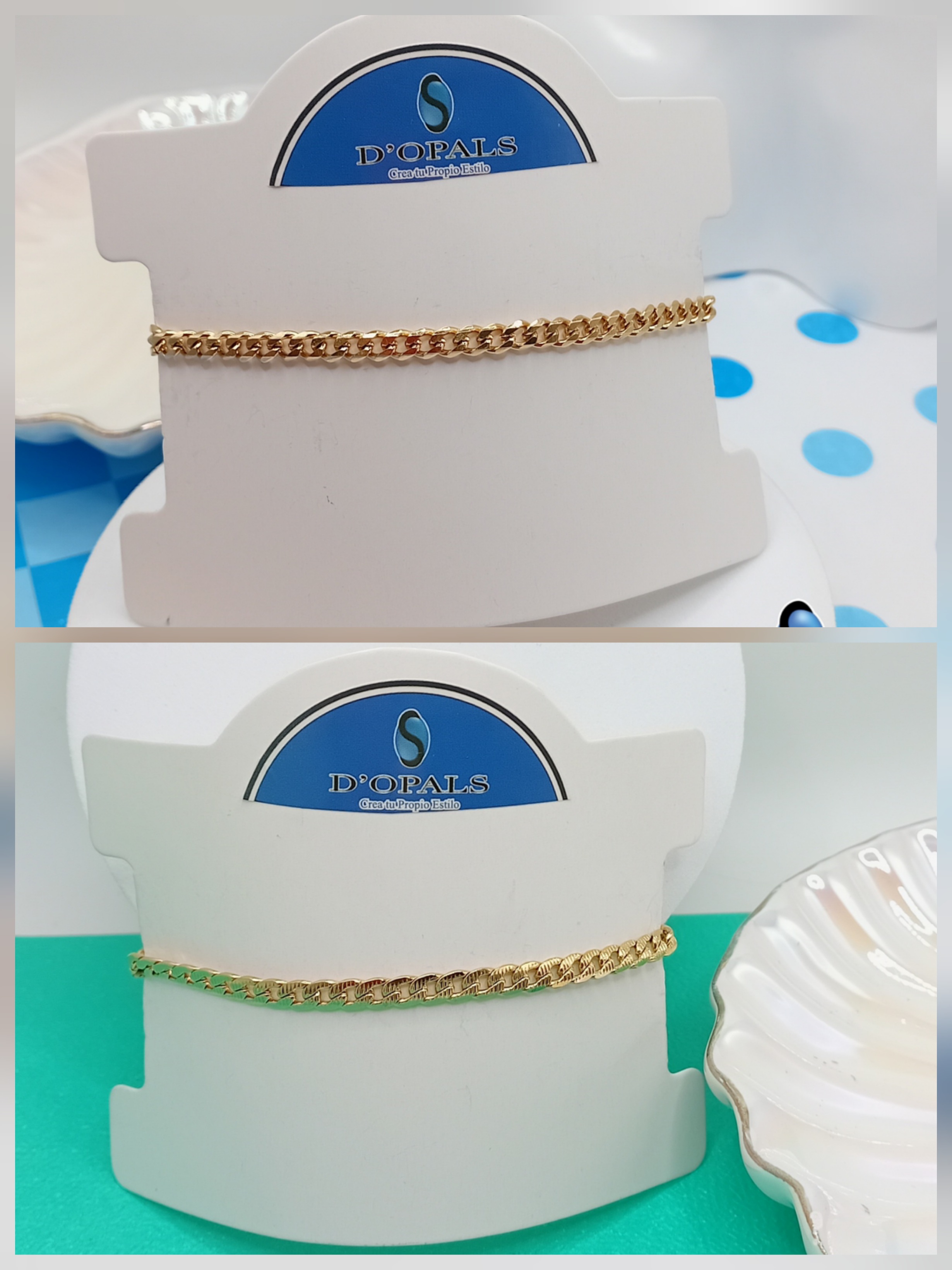 PULSERA TERMINADA DE ACERO INOXIDABLE 16CM