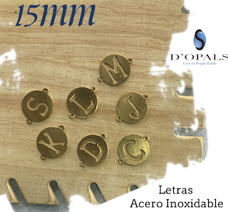 DIJE LETRA D PULSERA 15MM