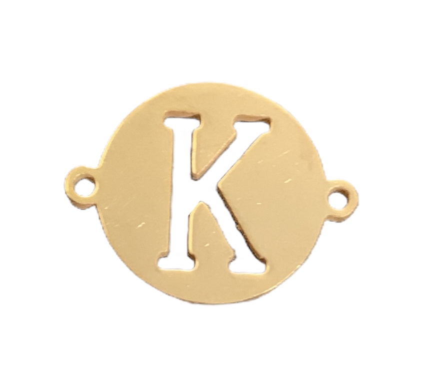 DIJE LETRA K PULSERA 15MM