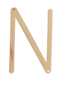 DIJE LETRA N 40MM