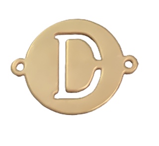 DIJE LETRA D PULSERA 15MM