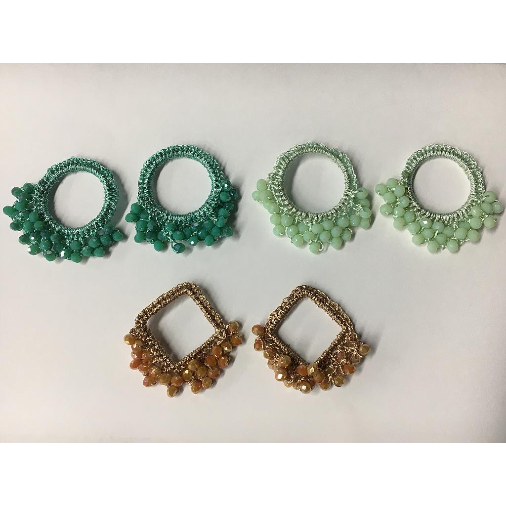 BASES DE CRISTAL TEJIDAS CON HILO