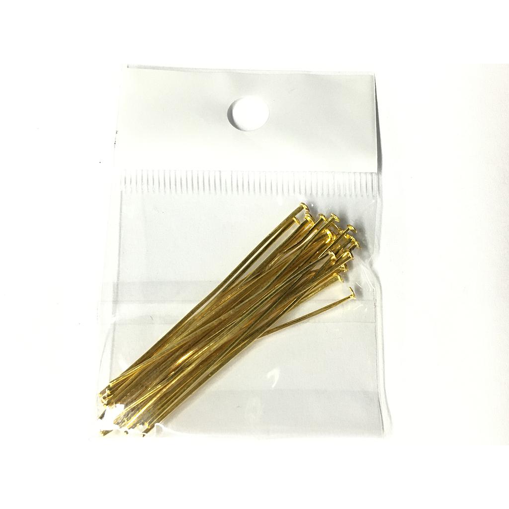 PINES DE FANTASIA CABEZA PLANA DORADOS 2 PULG 25 PCS