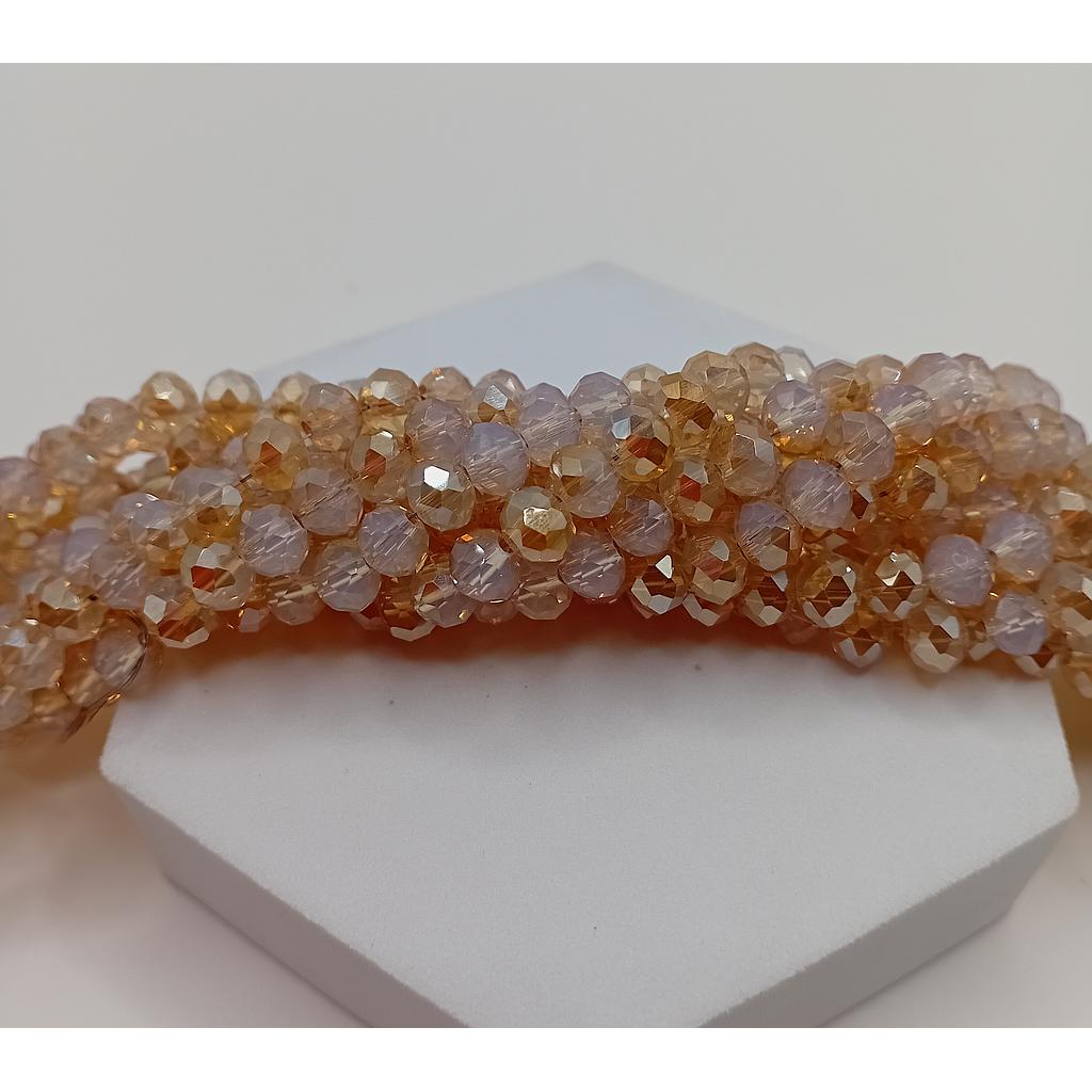CRISTAL RONDEL CHAMPANGE OPALO 4MM