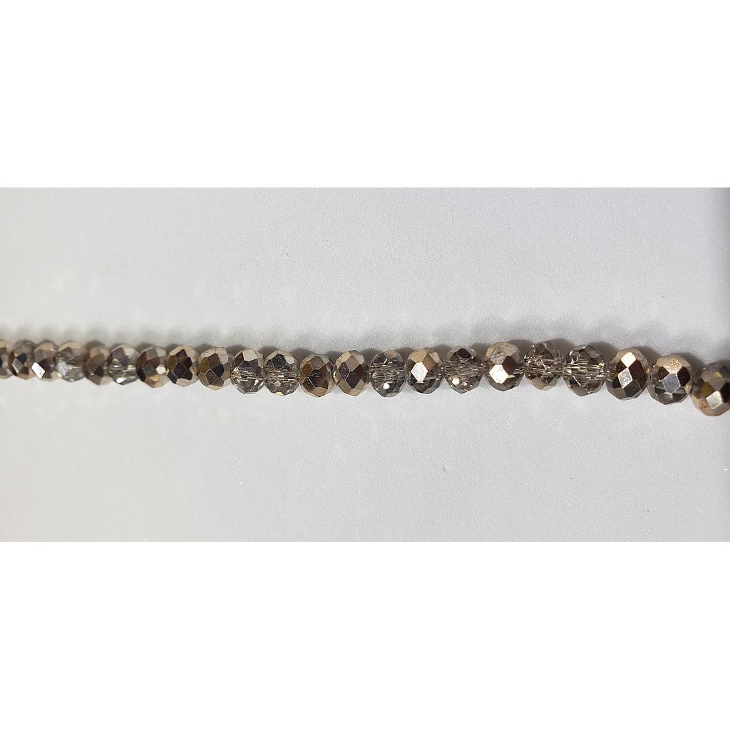 CRISTAL RONDEL DORADO TORNASOL 6MM