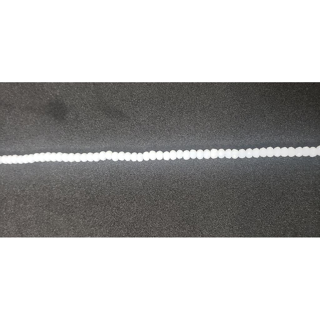 CRISTAL RONDEL MATE BLANCO NIEVE 2MM
