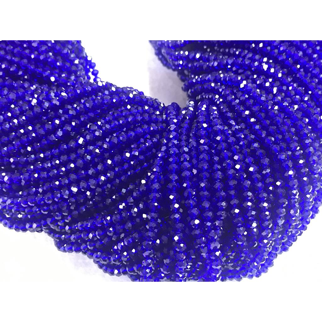 CRISTAL RONDEL AZUL ELECTRICO 4MM