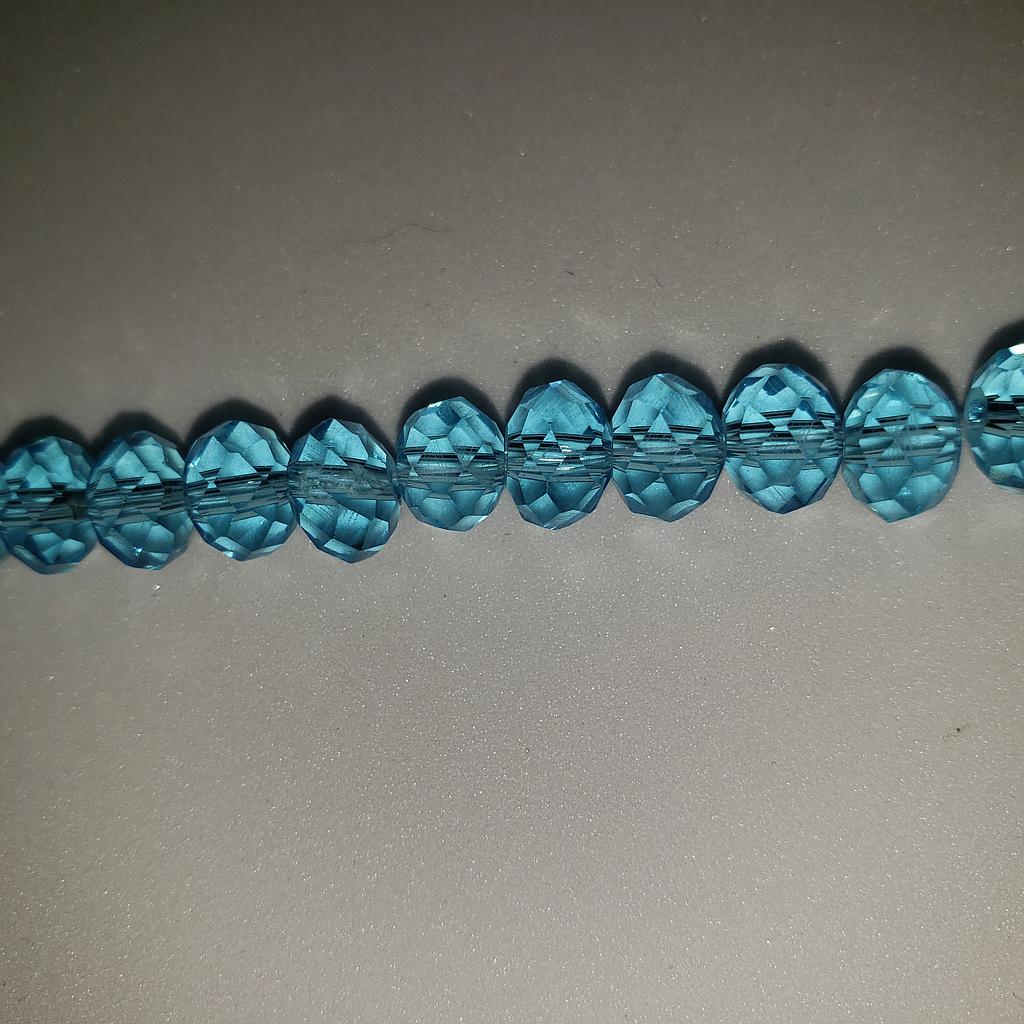 CRISTAL RONDEL AZUL TIFFANY 8MM