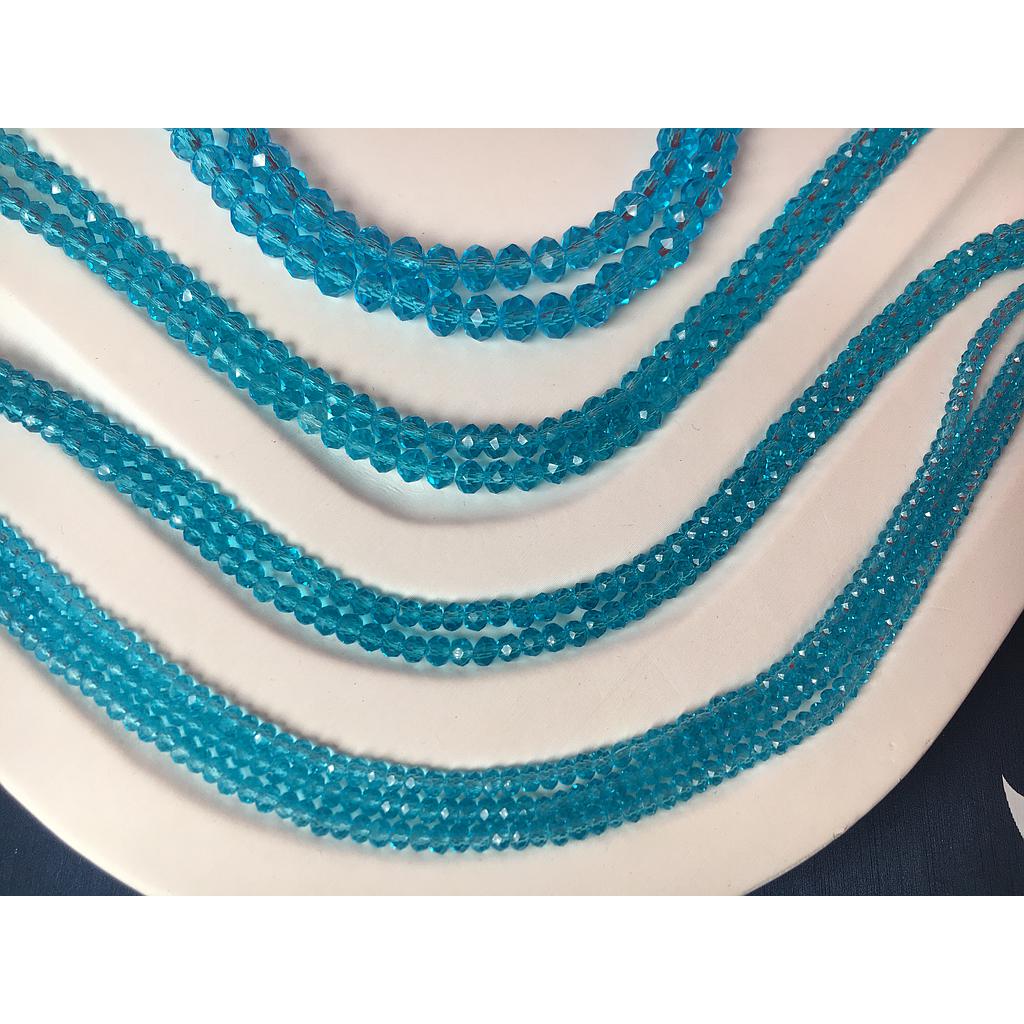 CRISTAL RONDEL AZUL TIFFANY 2MM
