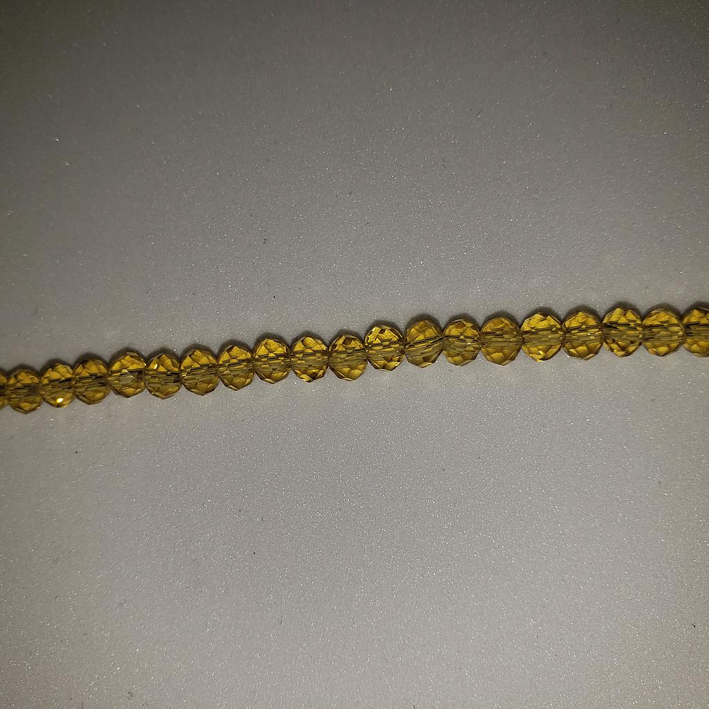 CRISTAL RONDEL MARRON CARAMEL 4MM