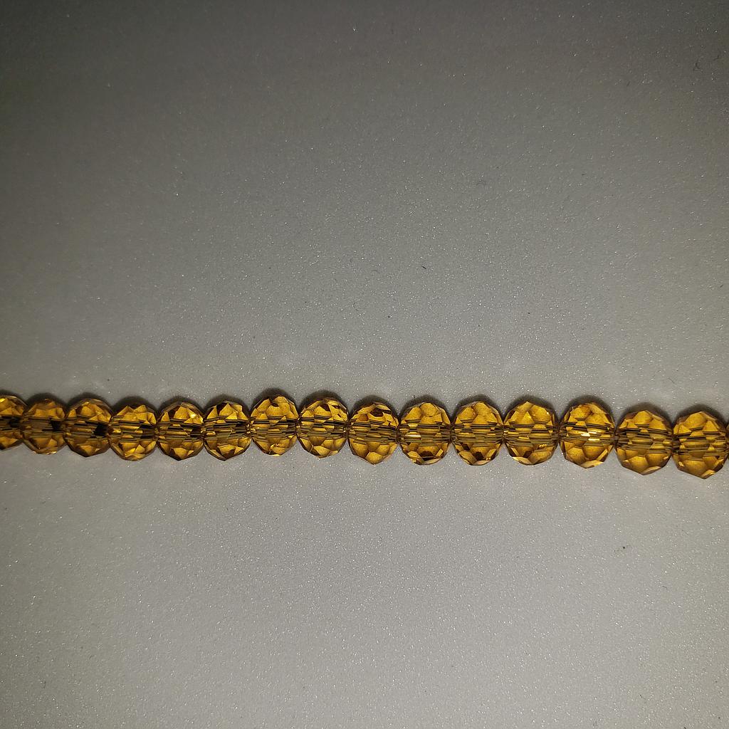 CRISTAL RONDEL MARRON BRONCE 6MM