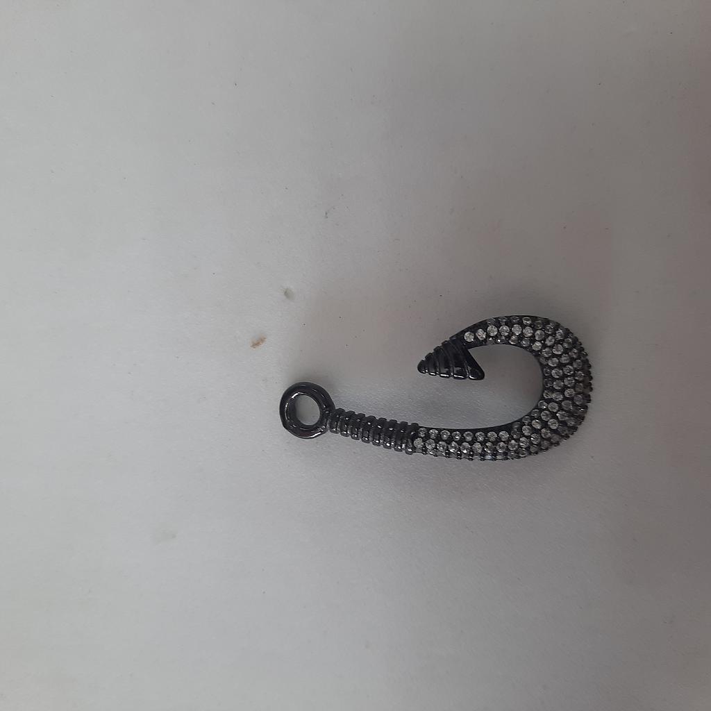 DIJE ANCLA MICROCIRCON NEGRO