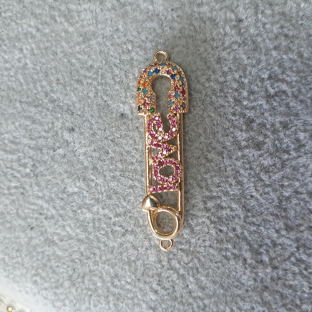 DIJE MICROCIRCON DORADO LOVE