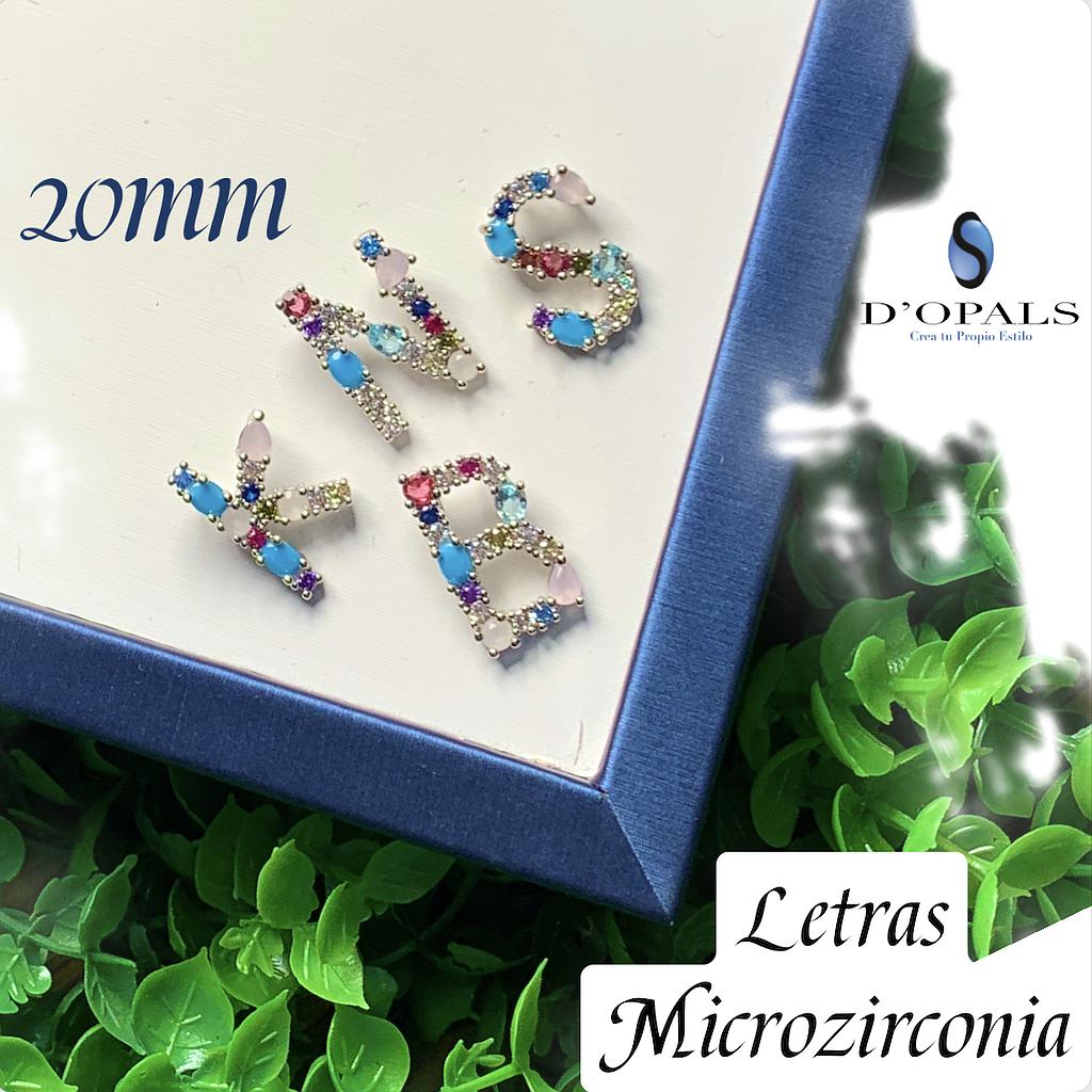 DIJE LETRA P MULTICOLOR PLATEADO