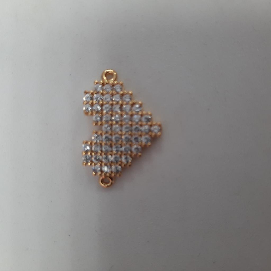 SEPARADOR CORAZON MICROCIRCON DORADO