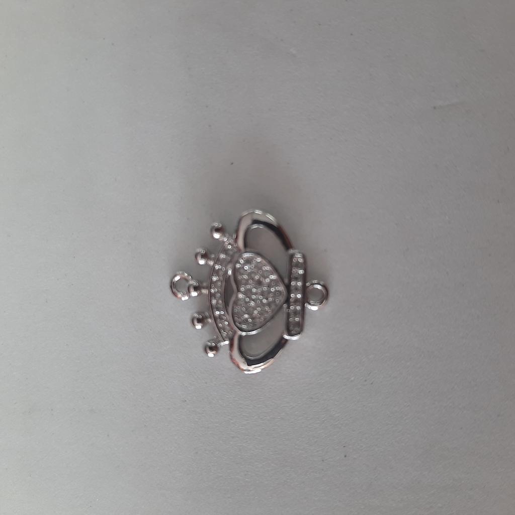 SEPARADOR CORONA MICROCIRCON PLATEADO